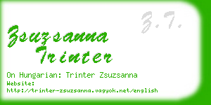 zsuzsanna trinter business card